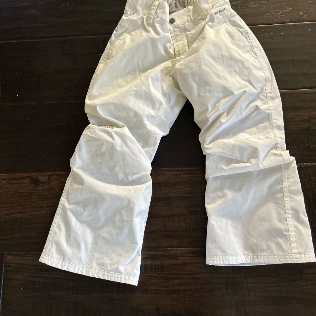 The North Face Girls Insulated Hyvent Ski Pants White Size S (7/8)